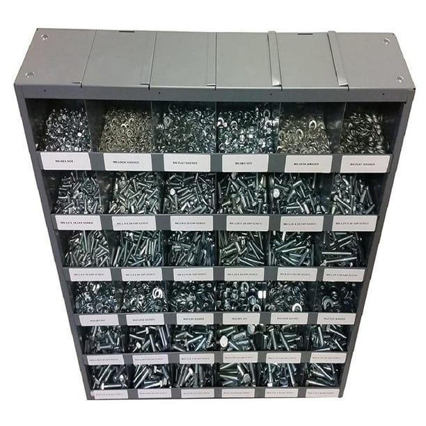 2,540 piece Metric Class 8.8 Nut Bolt & Washer Assortment with Metal
