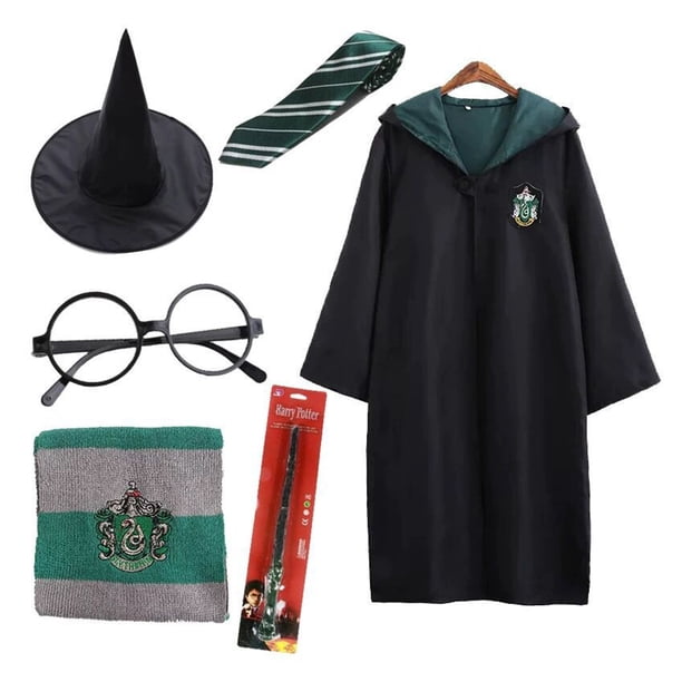 Disfraz De Alfarero Disfraz De Alfarero Disfraces de 6 piezas Potter Cosplay Durable Harry Outfits Negro para adulto (L)