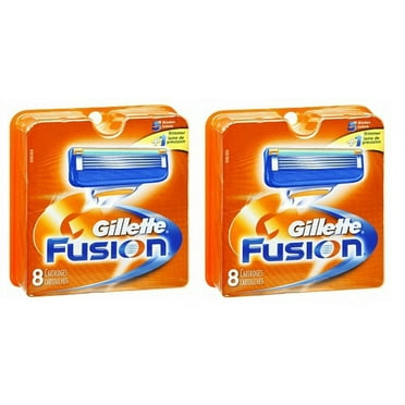 Gillette Fusion Refill Razor Blade Cartidges, 8 Ct. (Pack of 2)