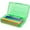 Green, variant on Plastic Pencil Box, Large Capacity Clear Pencil Case, Plastic Pencil Boxes Stackable Design with Pencil Sharpener, Supply Boxes for Office Supplies, 1 Pack,Blue
