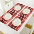 thumbnail image 6 of Christmas Placemats Set of 6, 12x18 Inch Red Buffalo Plaid Winter Xmas Pine Tree Snowflakes Retro Checked Farmhouse Seasonal Heat Resistant Table Mats for Dining Kitchen Birthday Party Holiday Decor, 6 of 6