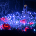 thumbnail image 3 of MoNiBloom 75Ft Outdoor and Indoor Set of 2 Fairy Lights with 8 Mode Controller, 200 Bulbs and Timer, Reusable Blue Color String Light for Halloween and Christmas Decorations, Powered by Charge, 3 of 9