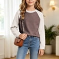 thumbnail image 2 of Gubotare Baby Long Sleeve Shirts for Girls Girls Casual Long Sleeve Print T Shirts Children Spring Fall Tops 3T 4T (Coffee,3-4 Years), 2 of 5