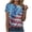 Blue, variant on Women's 250th America Anniversary Independence 250 Years of Freedom Crew-Neck T Shirt Women (Beige,XL)