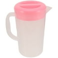 thumbnail image 1 of Contenedor de almacenamiento de bebidas de gran capacidad jarra resistente al calor jarra de plástico jugo de plástico tetera de tetera para el hogar con tapa (rosa), 1 of 6