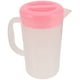 thumbnail image 1 of Contenedor de almacenamiento de bebidas de gran capacidad jarra resistente al calor jarra de plástico jugo de plástico tetera de tetera para el hogar con tapa (rosa), 1 of 6