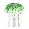 thumbnail image 5 of QHWAUAKFBN T Shirts For Women Trendy Shirt Short Sleeve Round Neck Printed Elegant Loose Soft Blouse Tshirts Top, 5 of 5