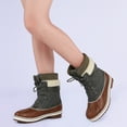 thumbnail image 5 of DREAM PAIRS Women Waterproof Winter Comfort Warm Snow Faux Fur Lined Flat Mid Calf Snow Boots MONTE_01 TAN/KHAKI Size 11, 5 of 6