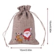thumbnail image 2 of Bewildely 10 Uds. Bolsa de regalo de lino de Navidad, joyería de Papá Noel, bolsa de regalo de almacenamiento de dulces de Chocolate para niños, Kits de decoración para fiestas Numero 3 Bewildely HA042679-03, 2 of 6