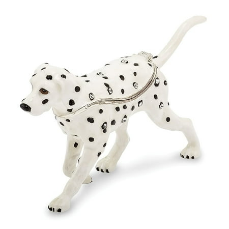 - Pewter Enamel Dalmatian Trinket Box