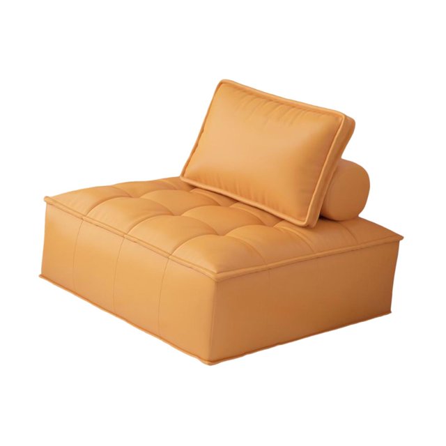 Sofá De Piso Adultos Niños 72 Cm X 72 Cm Elegante Sofá Perezoso Para Sala De Estar Dormitorio Hogar Naranja