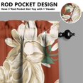 thumbnail image 5 of Pioneer Kitchen Curtains and Valance Set 36 Inch Tier White Flowers on Red 3 Pieces Set Dining Room Small Curtain Drapes Cafe Curtains Valance for Home Decor Rod Pocket, 5 of 6