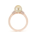 thumbnail image 2 of ANGARA Golden South Sea Cultured Pearl & Pave-Set Diamond Ring in 14K Rose Gold for Women | June Birthstone, Birthday, Anniversary, Jewelry Gift for Women | Pearl Ring, 2 of 8
