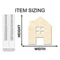 thumbnail image 2 of Unfinished Wood House Silhouette Shape - Craft - up to 46" 10" / 1/4", 2 of 5