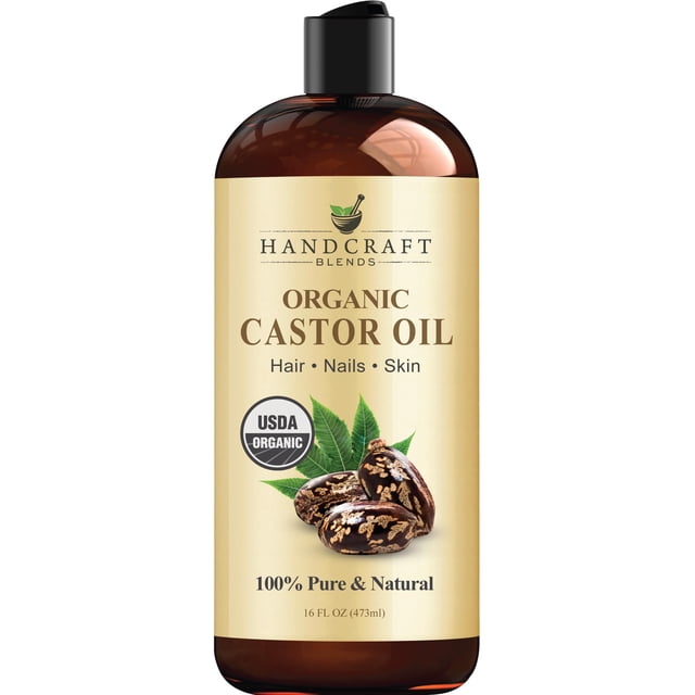Mezclas artesanales de aceite de ricino orgánicas de 480 ml para el crecimiento del cabello