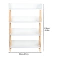 thumbnail image 5 of HomeLife Small Household Bookshelf 4-Tiers Open Bookshelf Modern Wooden Bookcase Solid Wood Legs Bedroom Storage Rack Living Room Freestanding Kids Book Display Rack 31.5"*9.45"*46.5" Display Shelf, 5 of 13