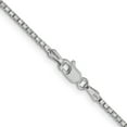 thumbnail image 3 of 14K White Gold Box Chain Styles Necklace 20 inch 1.5 mm with Lobster Clasp, 3 of 4