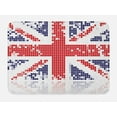 thumbnail image 1 of British Bath Mat, Grunge United Kingdom Flag with Dot Circle Effects National English Display, Non-Slip Plush Mat Bathroom Kitchen Laundry Room Decor, 29.5 X 17.5 Inches, White Red Indigo, Ambesonne, 1 of 2