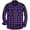 Purple, variant on Men's Plaid Shirt, Mens Lapel Plaid Casual Shirt Flannel Loose Comfort Soft Shirt, Long Sleeve Shirt, Flannel Shirt for Men Purple M