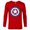New Red, variant on Marvel Captain America Symbol of Truth Sam Wilson Shield - Long Sleeve T-Shirt for Men - Customized-Black