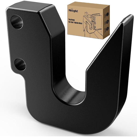Nilight Quick Hitch Top Hook for Cat 1 Fit for Harbor Freight Tow Hook Up 3 Point Quick Attach Category Black Powder Coated Replaces HW14-11-37 and HF141137