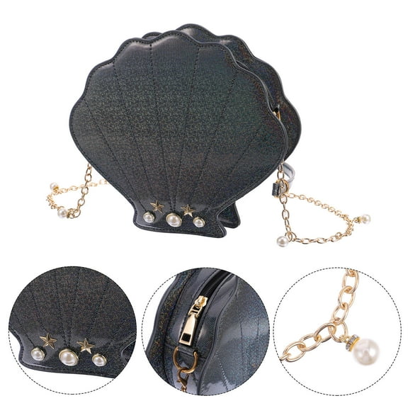 KALLORY  Cross Trendy Shoulder Bag Body Shell Purse for Women Girl Crossbody Women's Black