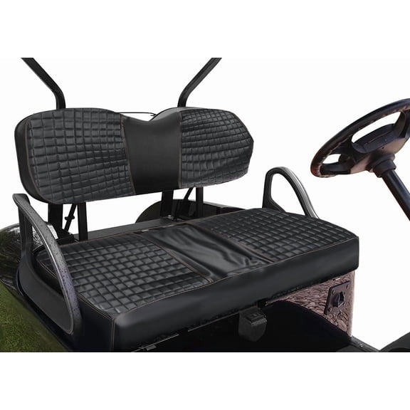 Black Front And Rear Seat Covers 4Pcs For EZGO Medalist TXT Golf Carts 1994-2013