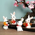 thumbnail image 6 of Resin Ornaments Mini Figurine Durable Spring Festival Gift Creative Chinese New Year Decoration Rabbit Decor, 6 of 12
