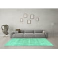 thumbnail image 3 of Ahgly Company Machine Washable Indoor Rectangle Persian Turquoise Blue Traditional Area Rugs, 3' x 5', 3 of 4