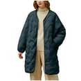 thumbnail image 2 of Roncen Puffer Jacket Women Oversized Lightweight Warm Jacket Button Down Fall Winter Coat with Pockets, 2 of 6