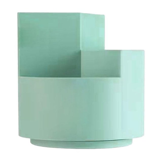 EZLIFE Organizador de brochas de maquillaje Cubo de almacenamiento de brochas de maquillaje simple GiratorioÐσ H7V6