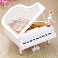 thumbnail image 5 of HOMEMAXS Ballet Dancer Piano Music Box Classical Music Box Dancing Fairy Musical Box Rotary Ballerina Music Box for Home Furnishings Photo Studio Ornaments Birthday Gift(White), 5 of 6