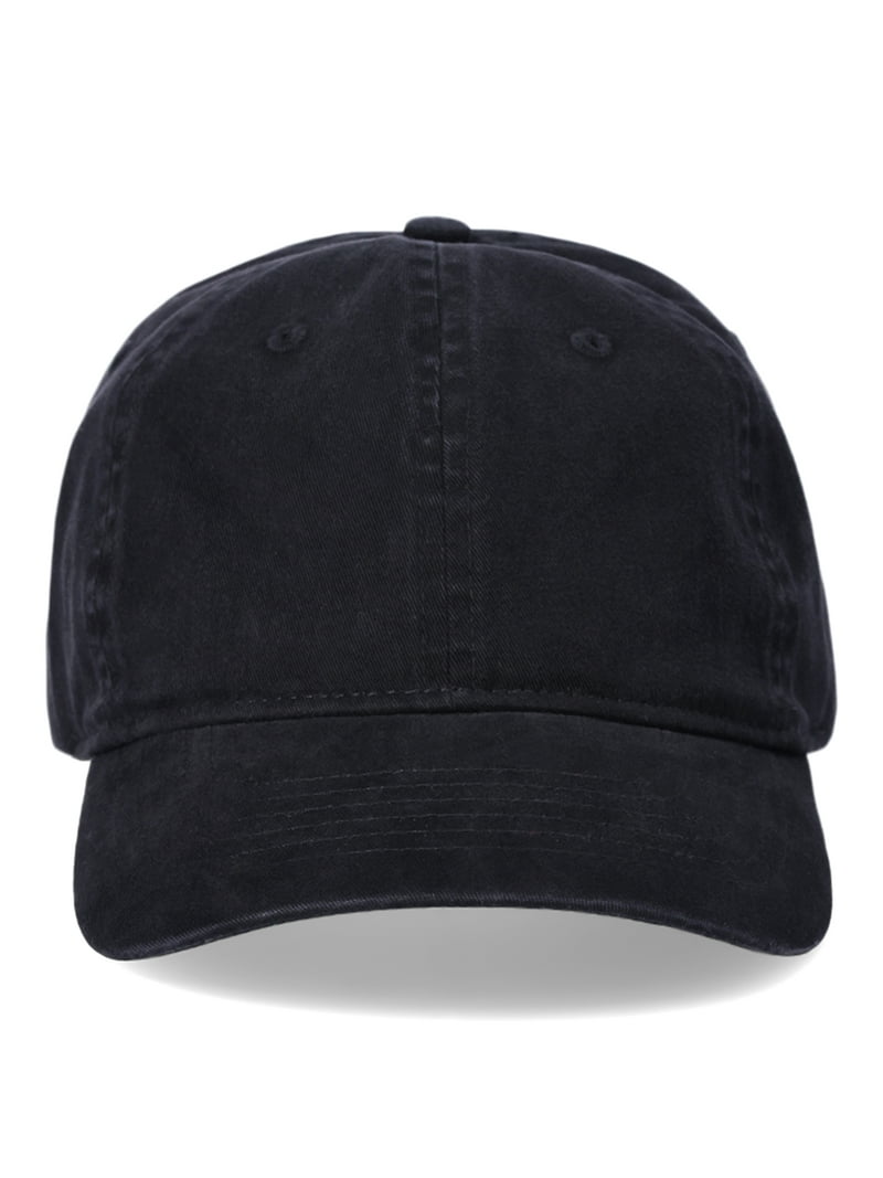 George Men's Solid Cotton Twill Baseball Cap, Black Soot