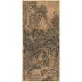 thumbnail image 2 of Chen Hongshou 13x24 Gold Ornate Framed and Double Matted Museum Art Print Titled - The Mountain of Five Cataracts (1650), 2 of 4