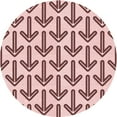 thumbnail image 1 of Ahgly Company Machine Washable Indoor Round Transitional Light Red Pink Area Rugs, 6' Round, 1 of 7
