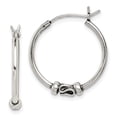 thumbnail image 1 of 925 Sterling Silver Vintage Hoop Earrings Round, 1 of 6
