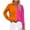 Orange, variant on Scyoekwg Womens Long Sleeve Fall Tops Lapel Button Up Shirt Dressy Casual Blouses Fall Clothes Fashion Vintage Loose Color Block Graphic Tops Tops(Hot Pink,XXXL)