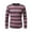 Hot Pink, variant on qelini Striped Sweater Shirt for Men Crewneck Pullover Sweaters Striped Long Sleeve Tops Dressy Slim Fit Fall Blouses