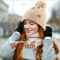 thumbnail image 2 of REDESS Women Winter Pompom Beanie Hat with Warm Fleece Lined, Thick Slouchy Knit Skull Ski Cap, 2 of 7