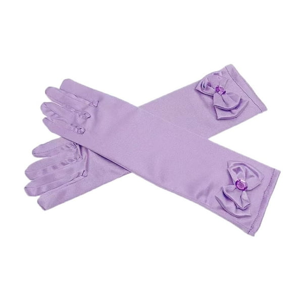 Generic Girl Princess Gloves Girls' Bowknot Gloves 1 Pair Of Soft Breathable Bow Gloves For Stage Performances Parties And Special Events Perfect Accessory For Little Fashionistas