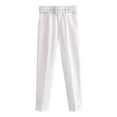 thumbnail image 1 of Timegard Work Pants for Women Slim Fitting Solid Color Business Casual Comfy Trousers with Pockets Belt, 1 of 3