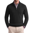 thumbnail image 3 of GENTS BLISS Long Sleeve Men Sweaters Zipper Pullover Knitted Sweaters for Men Twist Textured Collar Men Sweaters, 3 of 9