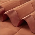 thumbnail image 3 of JERFIT Orange Twin Size Down Alternative Blanket with Satin Trim | Hypoallergenic Summer Weight Microfiber Comforter, Machine Washable, OEKO-TEX Certified, 3 of 10