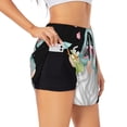 thumbnail image 3 of Lsque Summer Gnome,Cute Gnome Printed Women's Running Shorts with Liner Pockets,Elastic Quick Dry Workout Athletic Gym Yoga Shorts,Womens High Waist Shorts-XX-Large, 3 of 9