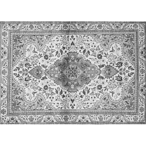 Ahgly Company Indoor Rectangle Persian Gray Traditional Area Rugs, 8' x 12'