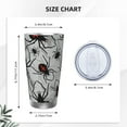 thumbnail image 4 of Logiee Spiders Print 20OZ Car Cup with Lid, Stainless Steel Vacuum Insulated Double Wall Travel Tumbler, Durable Insulated Coffee Mug,Thermal Cup with Straw-Without Straw, 4 of 8