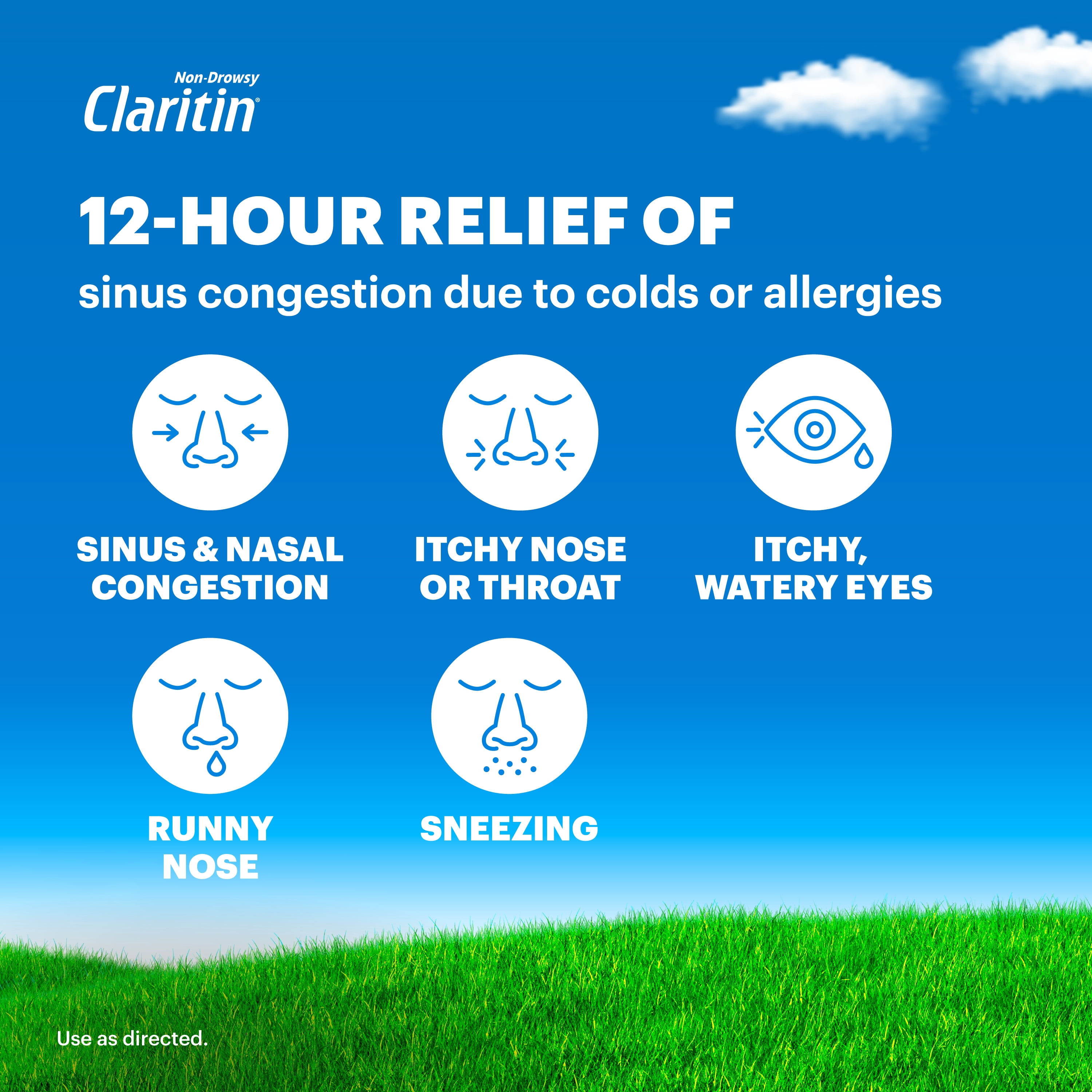 Claritin-D Allergy Medicine, 12 Hour Non-Drowsy Allergy & Nasal Congestion Tablet, 20 Ct