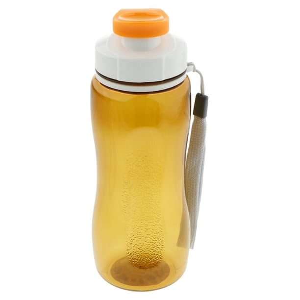 Botella de agua para actividades al aire libre, correr, acampar y hacer deporte, 560 ml, color naranja 560ml