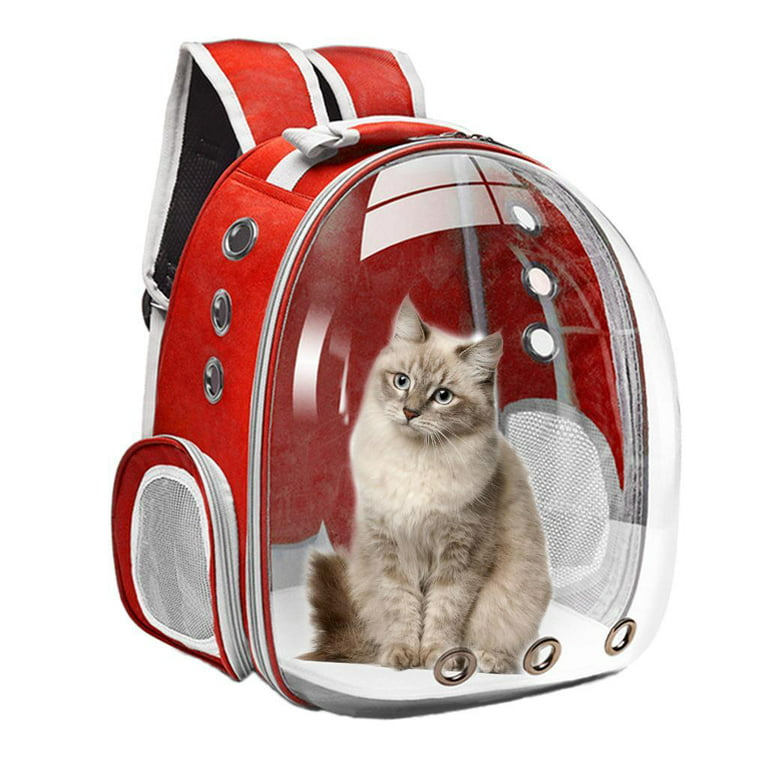 Pawaboo Large Pet Carrier Backpack, Cat Backpack or Small Dog Backpack for  Travel , Cat Carry Bag with Food Container & Super Ventilated Design
