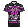 thumbnail image 4 of 60 Year Old Lady Funny 60th Birthday Men Zipper T-shirt Summer Casual Short Sleeve T-shirt Top, 4 of 7